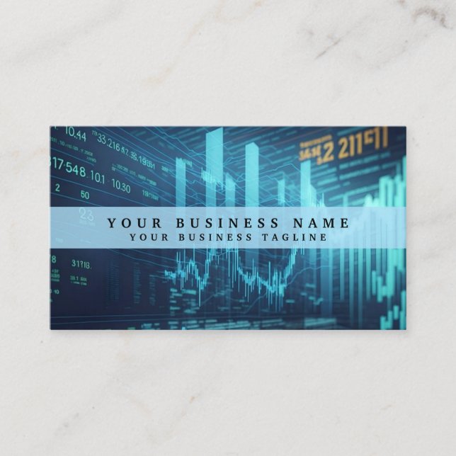 Tarjeta de visita de analista financiero (Anverso)