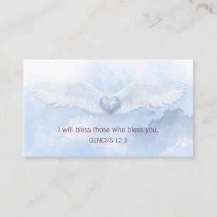 Tarjeta de visita de Angel Wings Christian