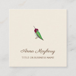 Tarjeta de visita de Anna's Hummingbird Square