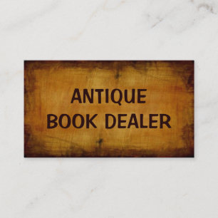 Tarjeta de visita de anticuario de libros antiguos