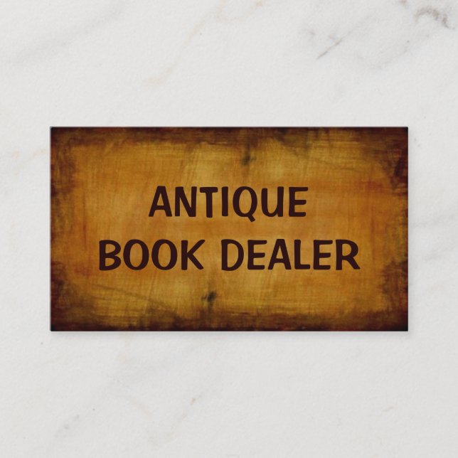 Tarjeta de visita de anticuario de libros antiguos (Anverso)