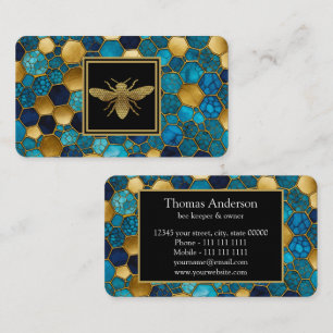 Tarjeta de visita de apicultor de granja de abejas