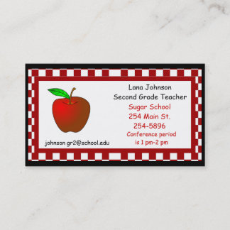 Tarjeta de visita de Apple de los profesores