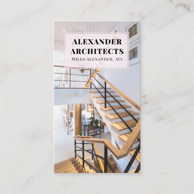 Tarjeta de visita de arquitecto (Anverso)