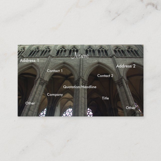 Tarjeta de visita de arquitecto - Personalizable (Anverso)