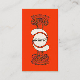 Tarjeta de visita de arquitecto (versión roja)