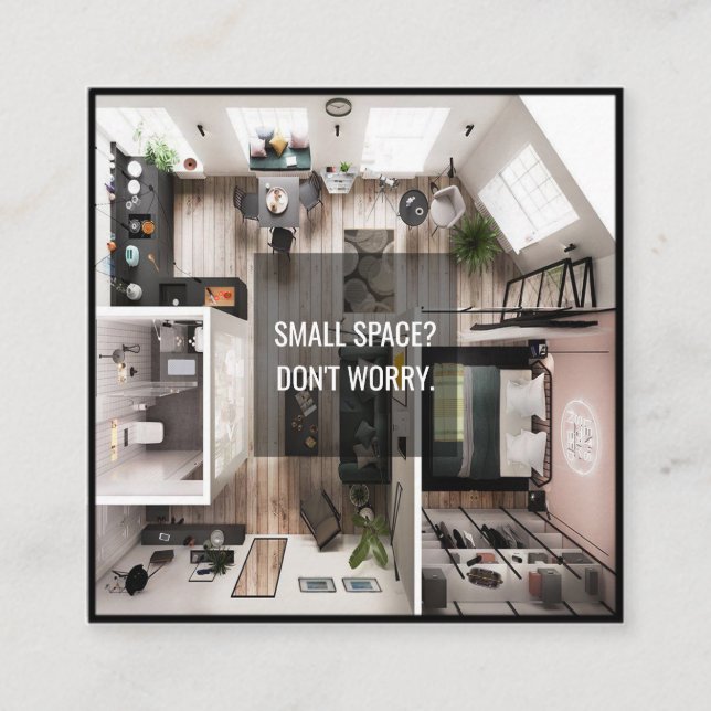 tarjeta de visita de arquitecto y diseñador de int (Anverso)