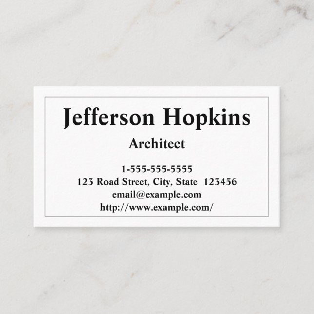 Tarjeta de visita de Arquitectos Profesionales y S (Anverso)