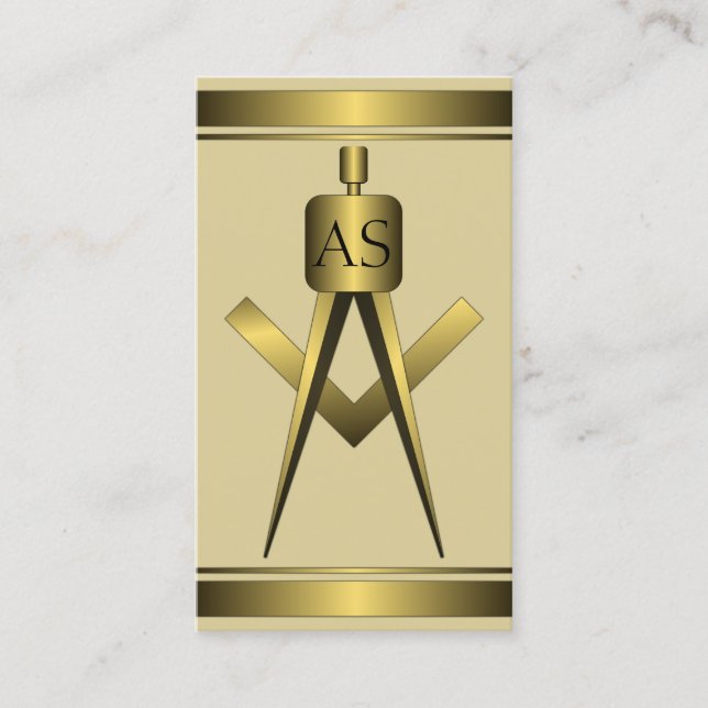 Tarjeta de visita de arquitectura de compás Gold A (Anverso)