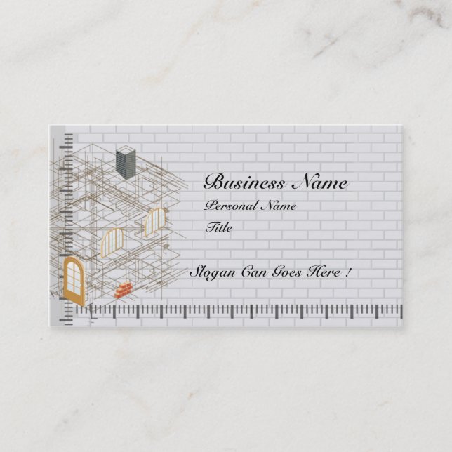 Tarjeta de visita de arquitectura de construcción (Anverso)