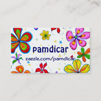 Tarjeta de visita de arte floral