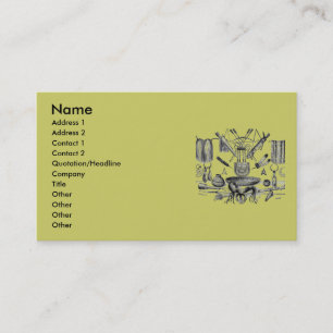 Tarjeta de visita de artefactos indios