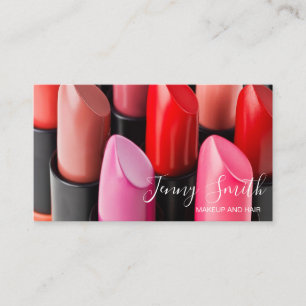 Tarjeta de visita de artista de maquillaje