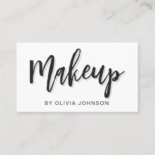 Tarjeta de visita de artista de maquillaje con gui