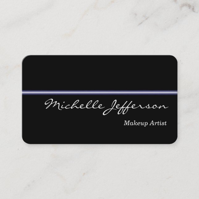 Tarjeta de visita de artista de maquillaje de esqu (Anverso)