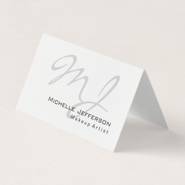Tarjeta de visita de artista de maquillaje de moda (Anverso)