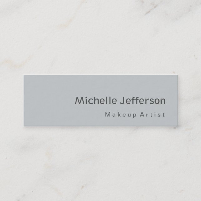 Tarjeta de visita de artista de maquillaje gris de (Anverso)