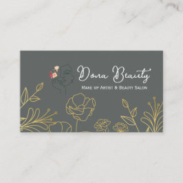 Tarjeta de visita de artista de maquillaje nupcial
