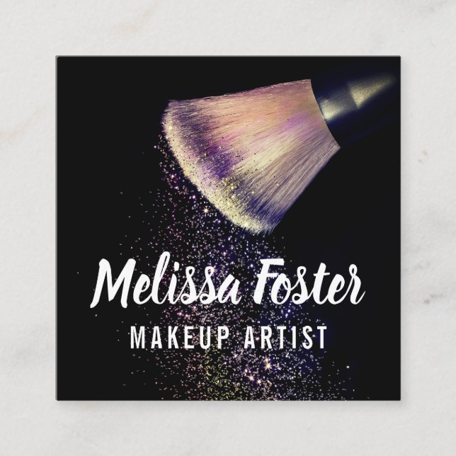 Tarjeta de visita de artista de maquillaje persona (Anverso)