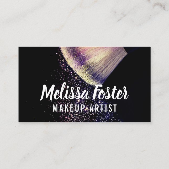 Tarjeta de visita de artista de maquillaje persona (Anverso)