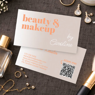 Tarjeta de visita de artista de maquillaje profesi