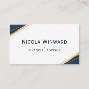 Tarjeta de visita de asesor financiero