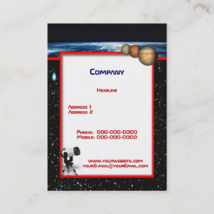 Tarjeta de visita de astronomía