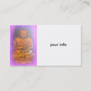 tarjeta de visita de aura morada buddha