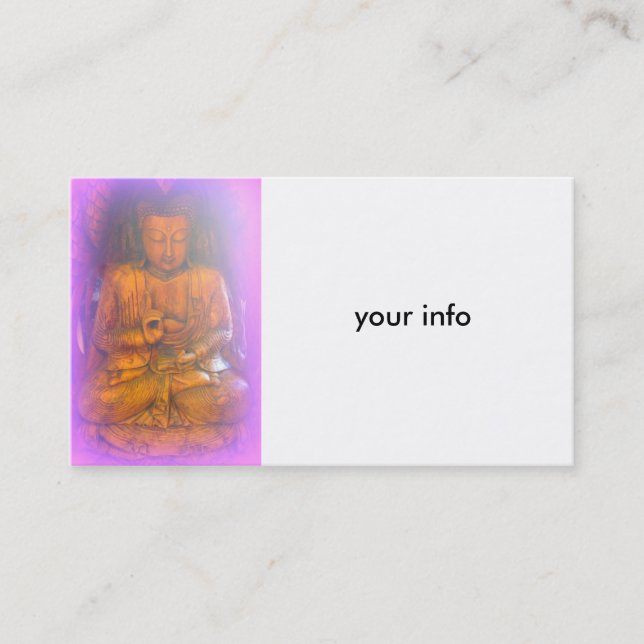 tarjeta de visita de aura morada buddha (Anverso)
