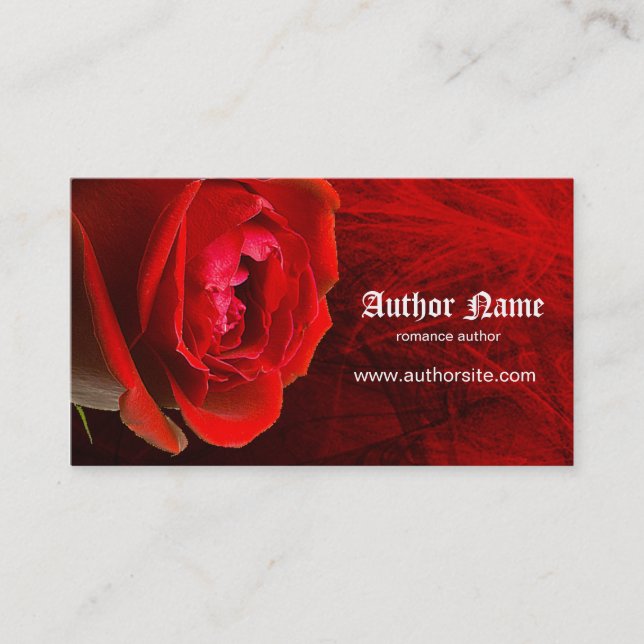 Tarjeta de visita de autor de Romance (Anverso)