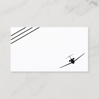Tarjeta de visita de aviación Black Jet
