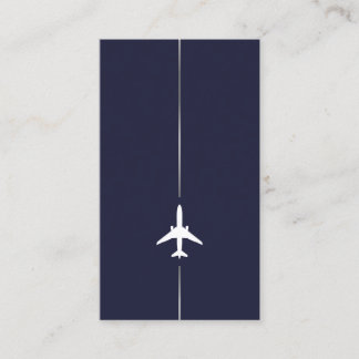 Tarjeta de visita de aviación minimalista