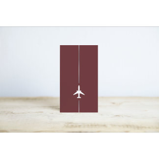 Tarjeta de visita de aviación minimalista