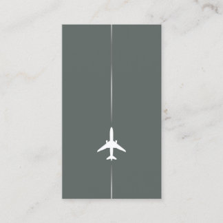 Tarjeta de visita de aviación minimalista