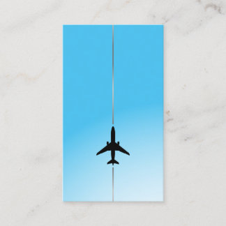 Tarjeta de visita de aviación minimalista