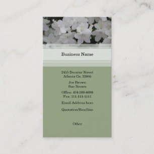 Tarjeta de visita de Azaleas Blancas