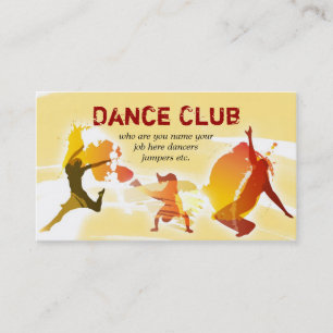 tarjeta de visita de bailarines