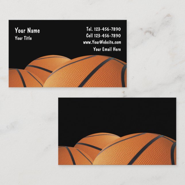 Tarjeta de visita de baloncesto (Anverso / Reverso)