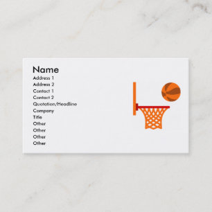 Tarjeta de visita de baloncesto
