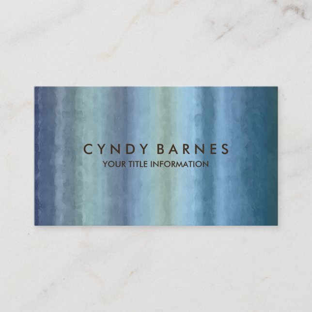 Tarjeta de visita de banda azul acuática (Anverso)