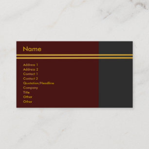 Tarjeta de visita de bandas doradas