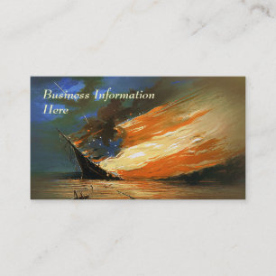 Tarjeta de visita de bandera ardiente abstracta vi