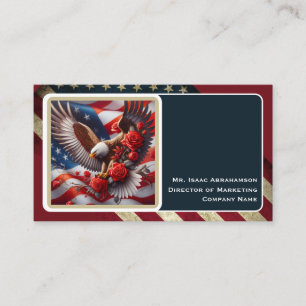 Tarjeta de visita de bandera estadounidense patrio