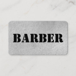 Tarjeta de visita de Barber Gris Urbano