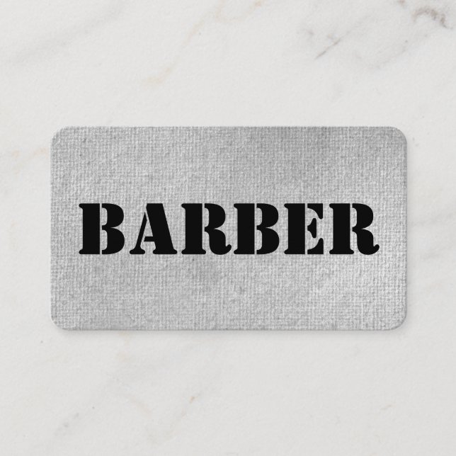 Tarjeta de visita de Barber Gris Urbano (Anverso)