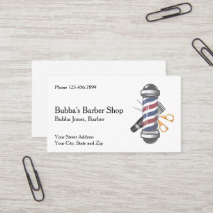 Tarjeta de visita de barbería
