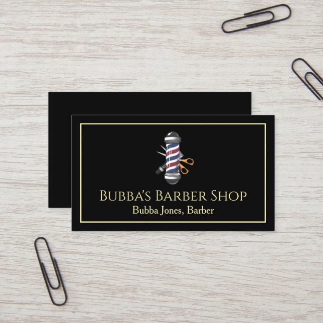 Tarjeta de visita de barbería (Anverso/Reverso In Situ)