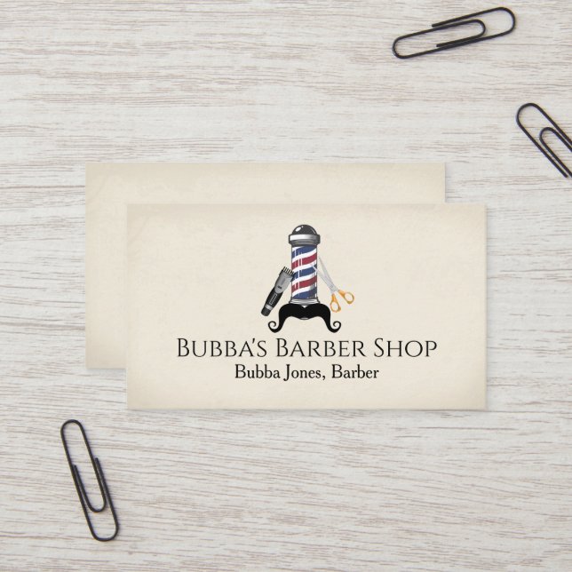 Tarjeta de visita de barbería (Anverso/Reverso In Situ)