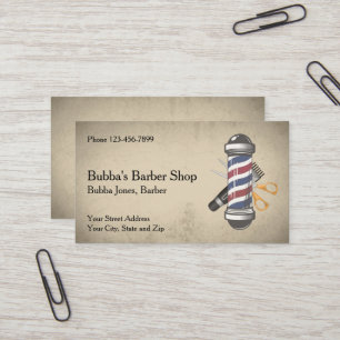 Tarjeta de visita de barbería
