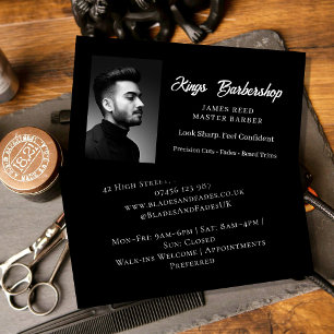 Tarjeta de visita de barbería moderna   Corte de p